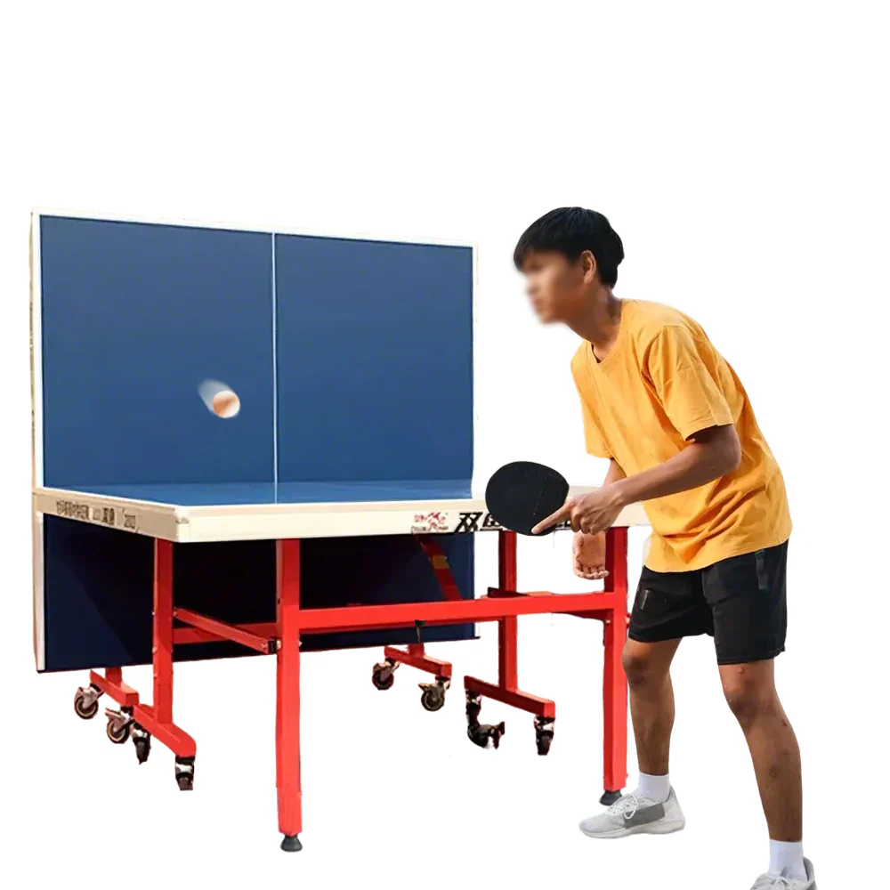 DOUBLE FISH 203 Indoor 18mm Blue Foldable Solo Play Table Tennis Pingpong Table-Bats Balls Net ITTF Approve - Image 16