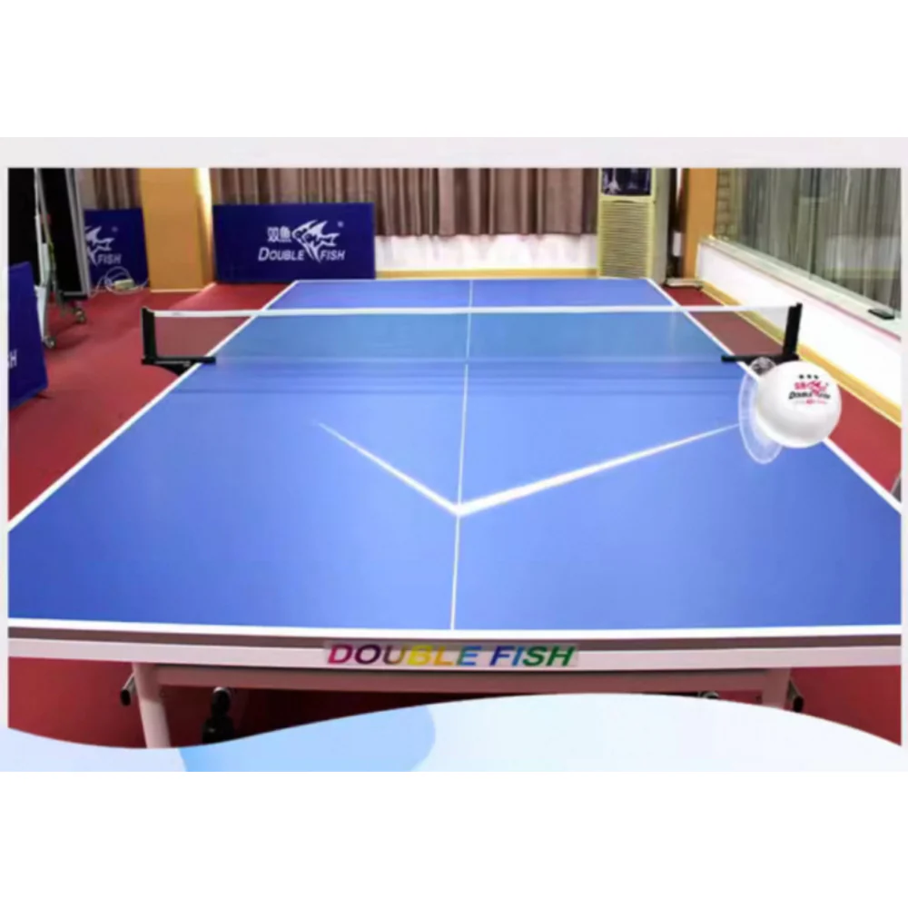 DOUBLE FISH 286 Indoor 18mm Blue Foldable Solo Play Table Tennis Pingpong Table-Bats Balls Net ITTF Approve - Image 13