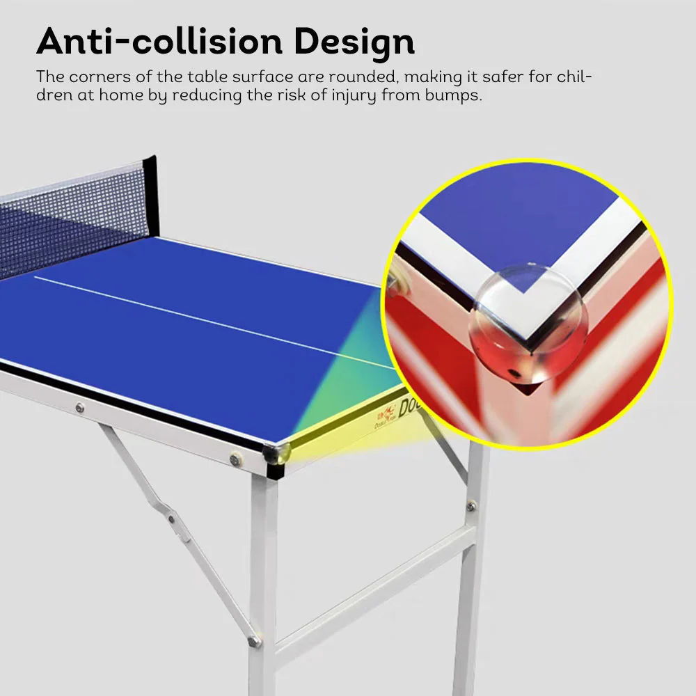DOUBLE FISH K1 Indoor 12mm Blue Table Tennis Pingpong Table-Bats Balls Net ITTF Approve - Image 3