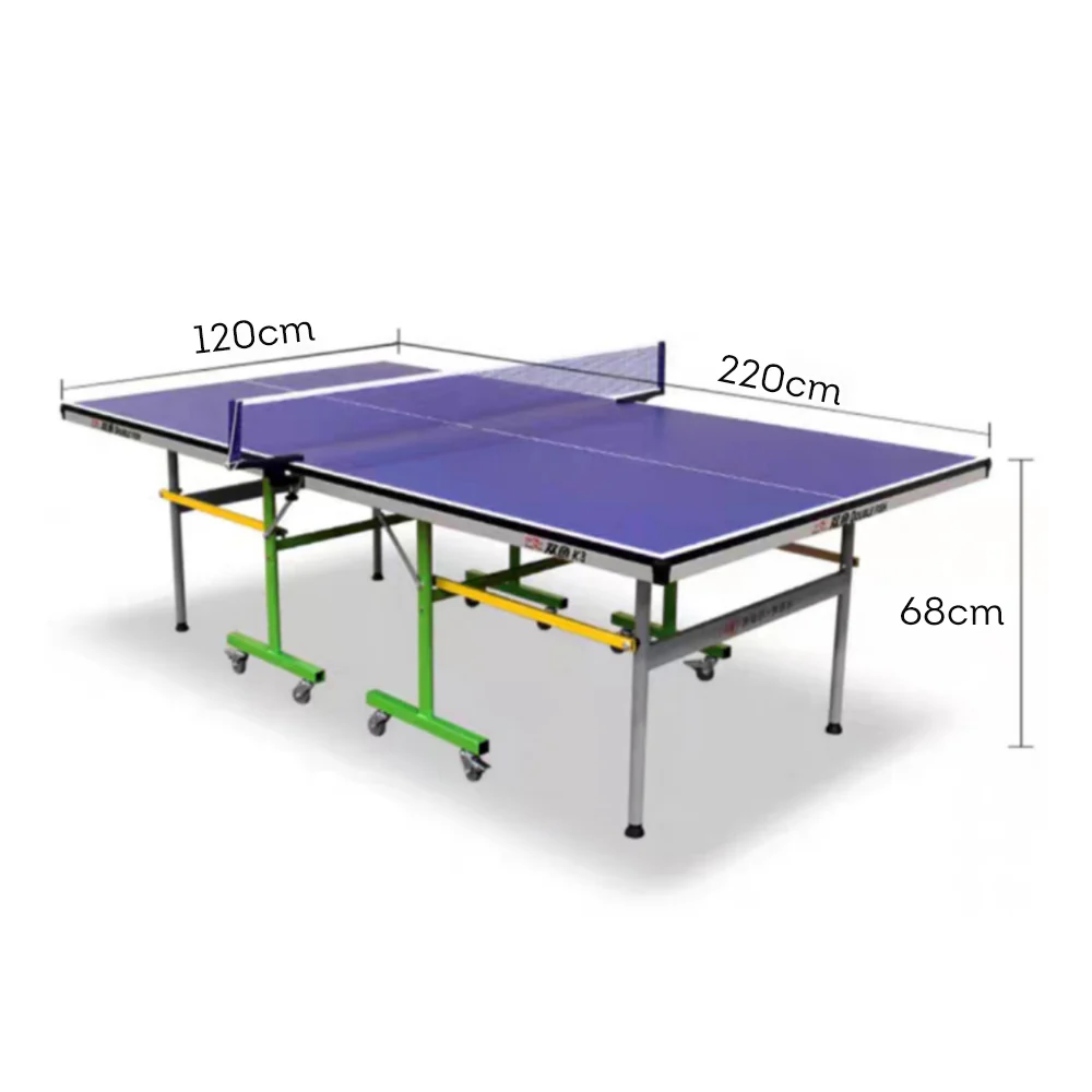 DOUBLE FISH K3 Indoor 18mm Blue Foldable Solo Play Table Tennis Pingpong Table-Bats Balls Net ITTF Approve - Image 5