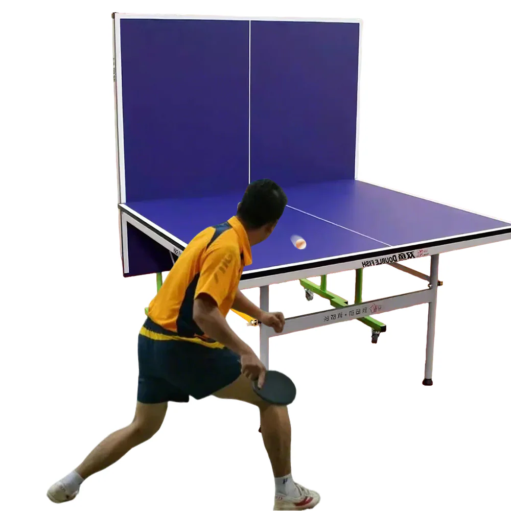 DOUBLE FISH K3 Indoor 18mm Blue Foldable Solo Play Table Tennis Pingpong Table-Bats Balls Net ITTF Approve - Image 9