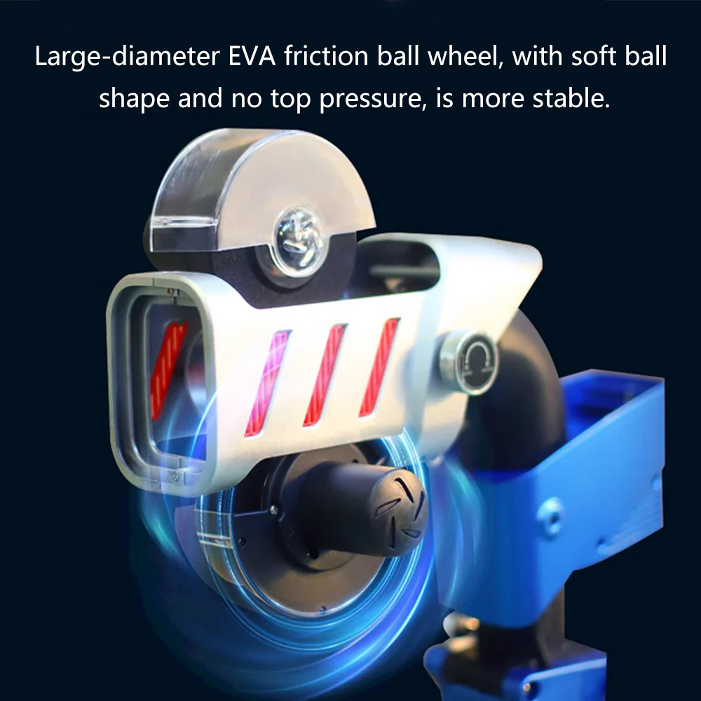 DOUBLE FISH Super 5 Vertical Intelligent Technology Table Tennis Serving Machine -Black&Blue - Image 8