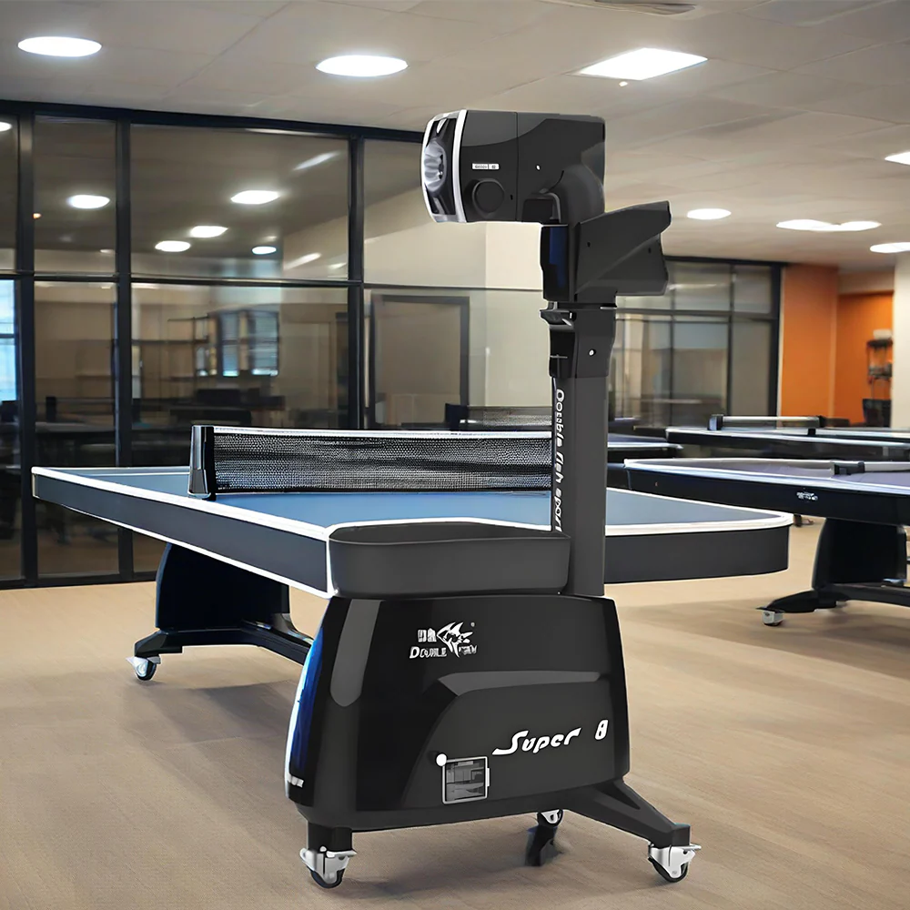 DOUBLE FISH Super 8 Vertical Intelligent Technology Table Tennis Ball Serving Machine-Blue&Black - Image 9