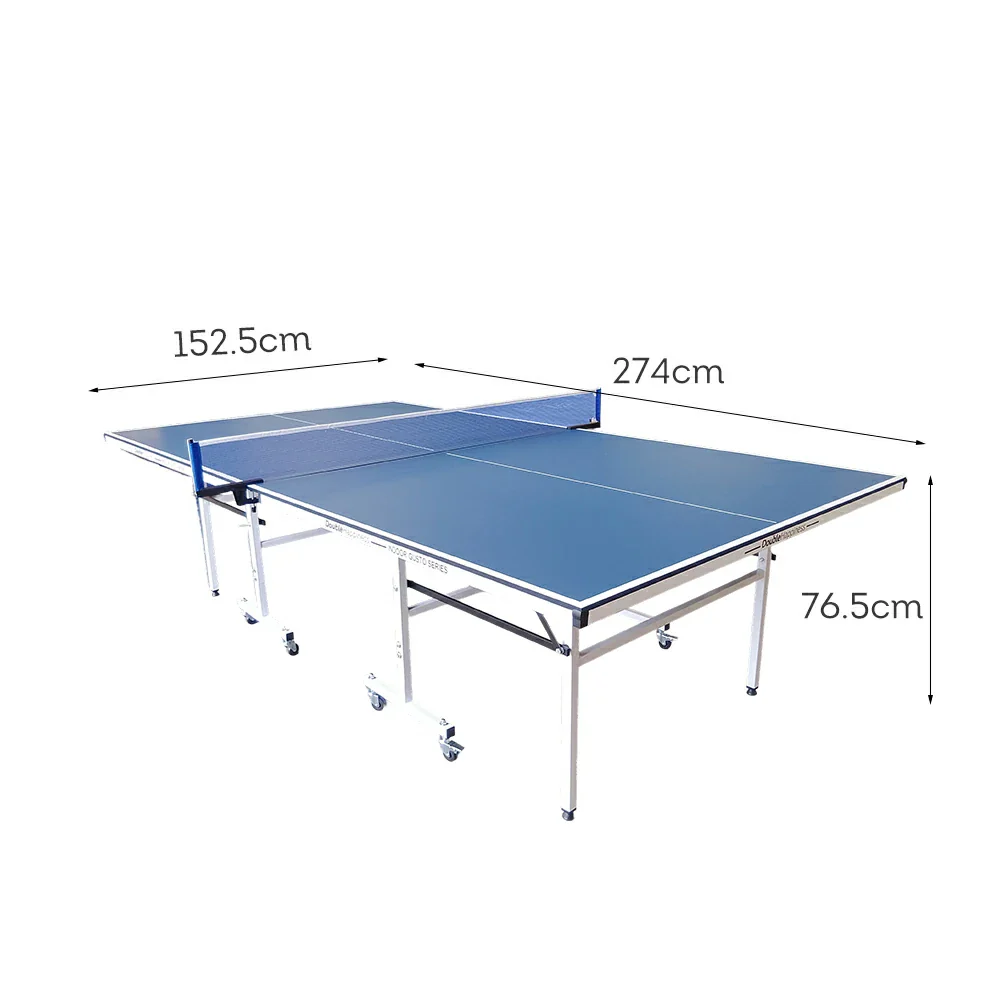 DOUBLE HAPPINESS Premium 13mm Indoor Black&Blue Foldable Solo Play Table Tennis Pingpong Table - Bats Balls Net - Image 6