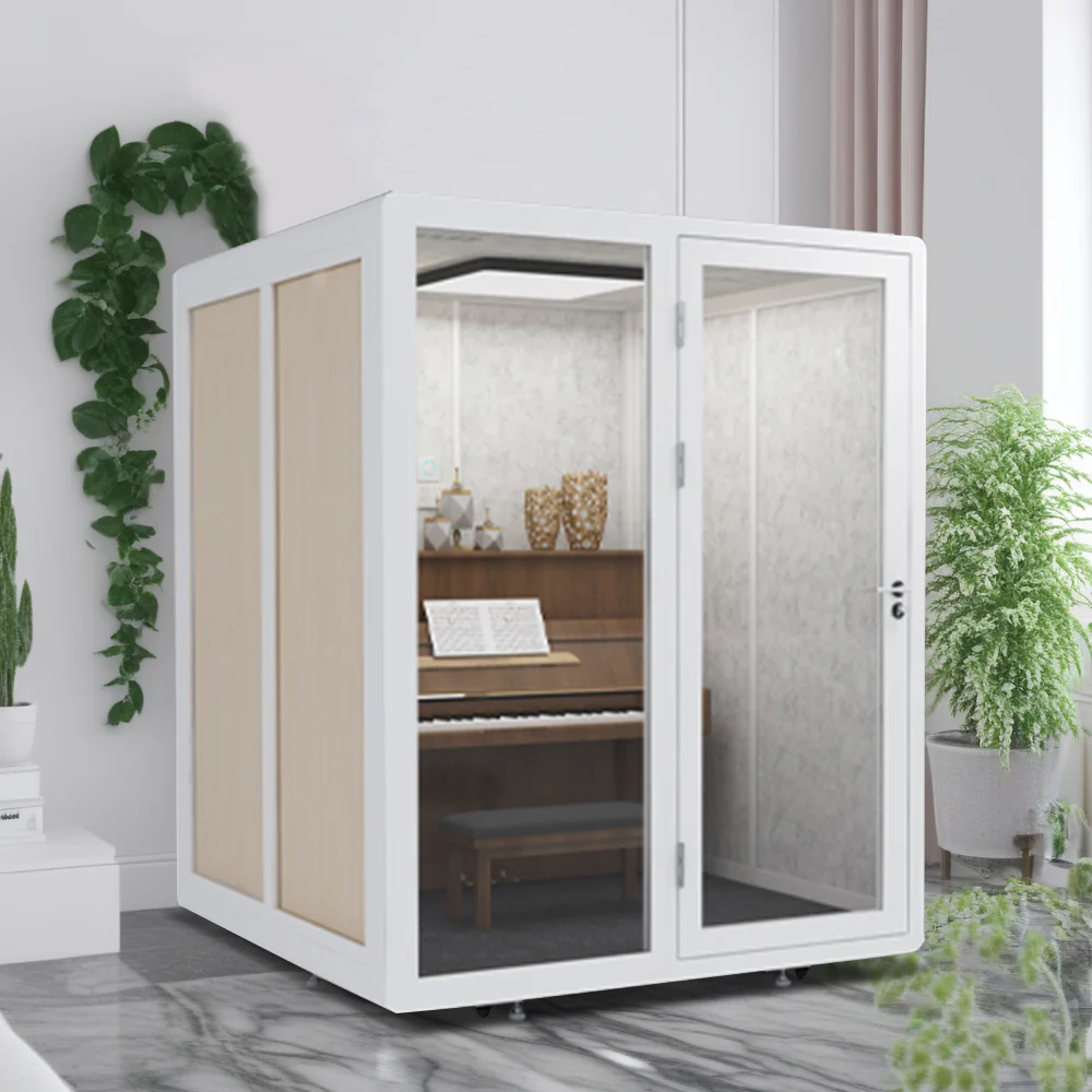 MODERA BLF17 1.8X1.8m Movable Soundproof Booth w/ Light - White Indoor - Image 2