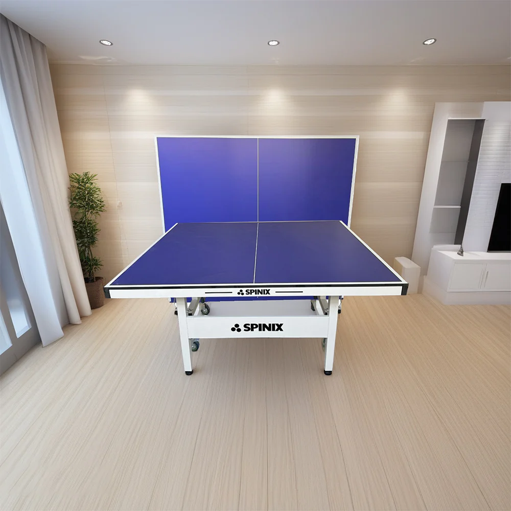 SPINIX Rollaway 13mm Indoor Black&Blue  Foldable Solo Play Table Tennis Pingpong Table-Bats Balls Net - Image 4