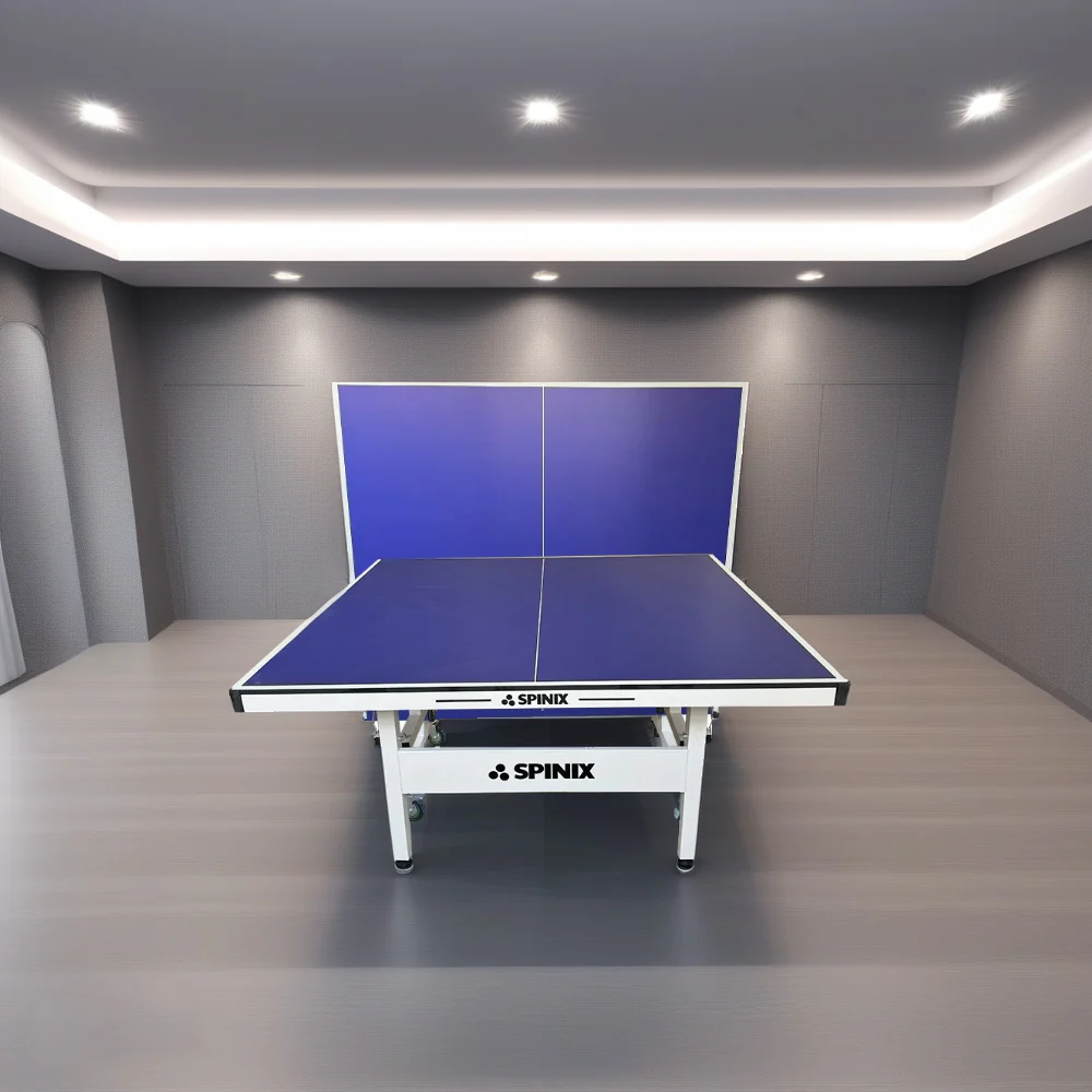 SPINIX 16mm Indoor Blue Foldable Solo Play Table Tennis Pingpong Table-Bats Balls Net - Image 3