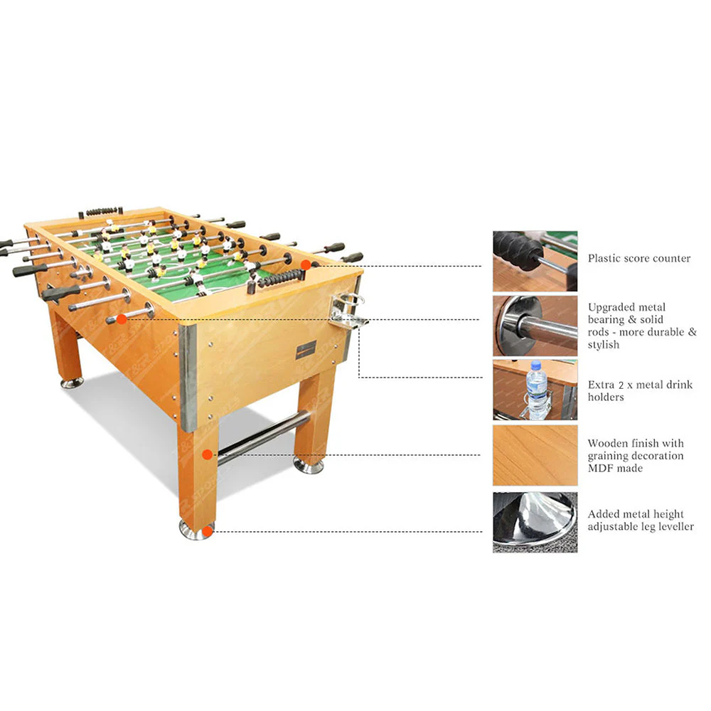 KICKSY 5FT Foosball Soccer Table with Solid Steel Rods - Image 7