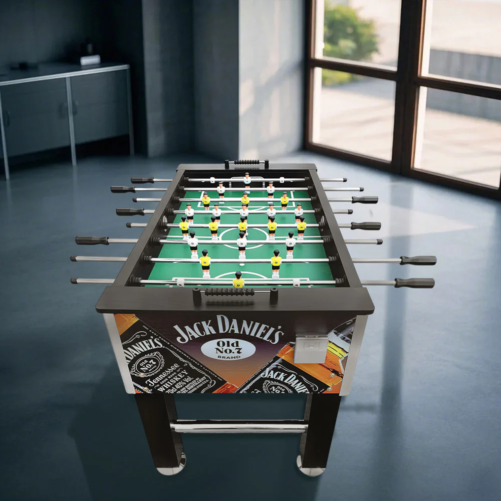 KICKSY JD 5FT Foosball Soccer Table Black with Solid Steel Rods - Image 5
