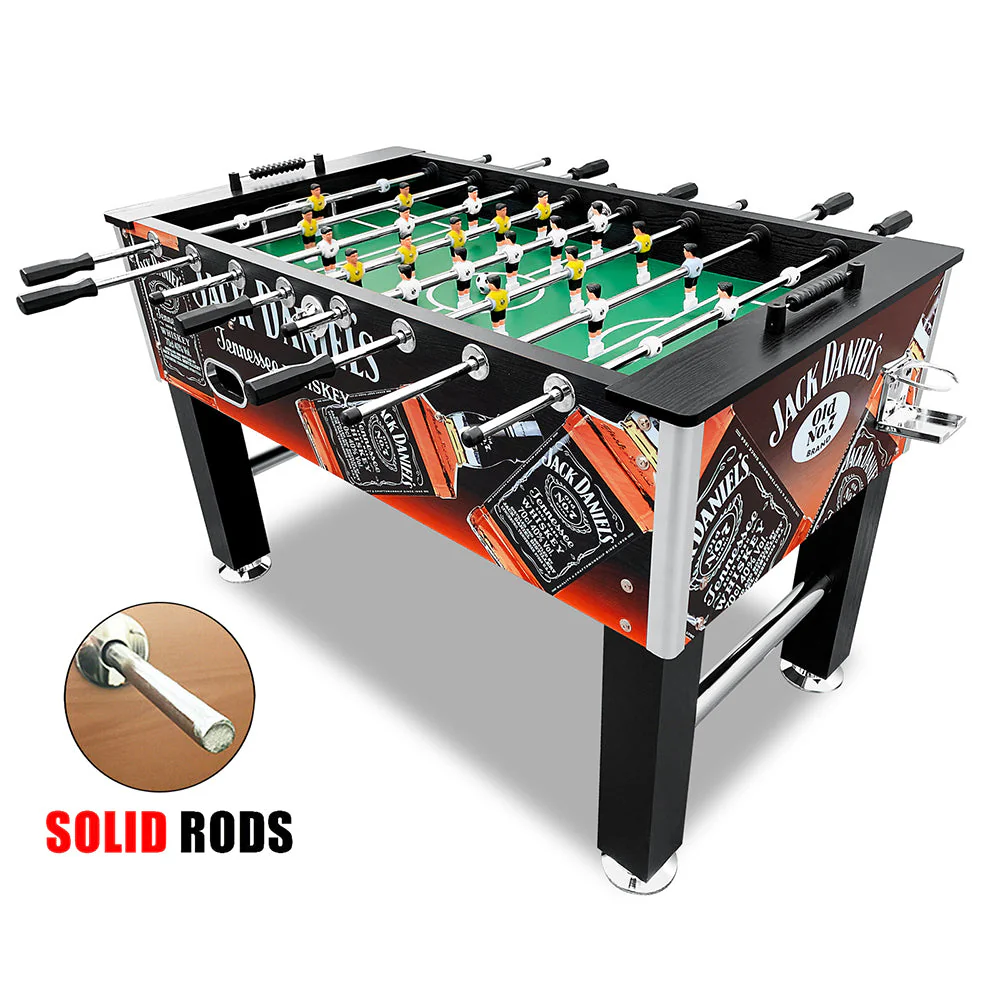KICKSY JD 5FT Foosball Soccer Table Black with Solid Steel Rods - Image 6
