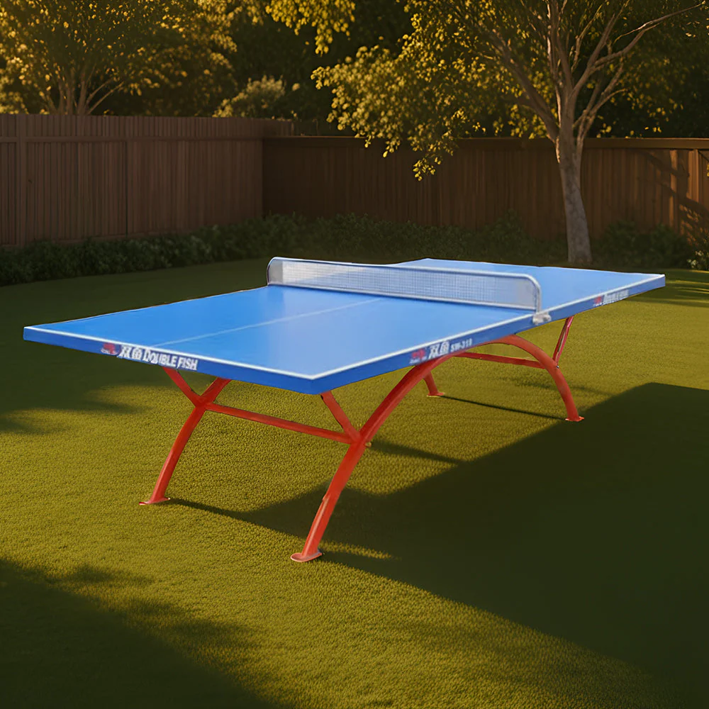 DOUBLE FISH SW318 Outdoor Waterproof Blue Table Tennis Pingpong Table-Bats Balls Net ITTF Approve - Image 3