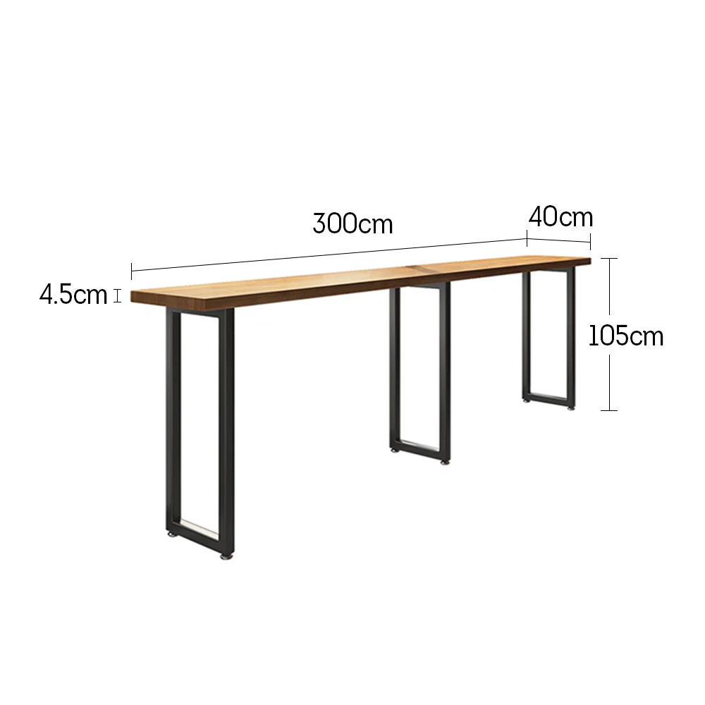 LIVARA 120/ 160/ 240/ 300CM Length Table/Bar Stool Solid Wood Tabletop - Image 8