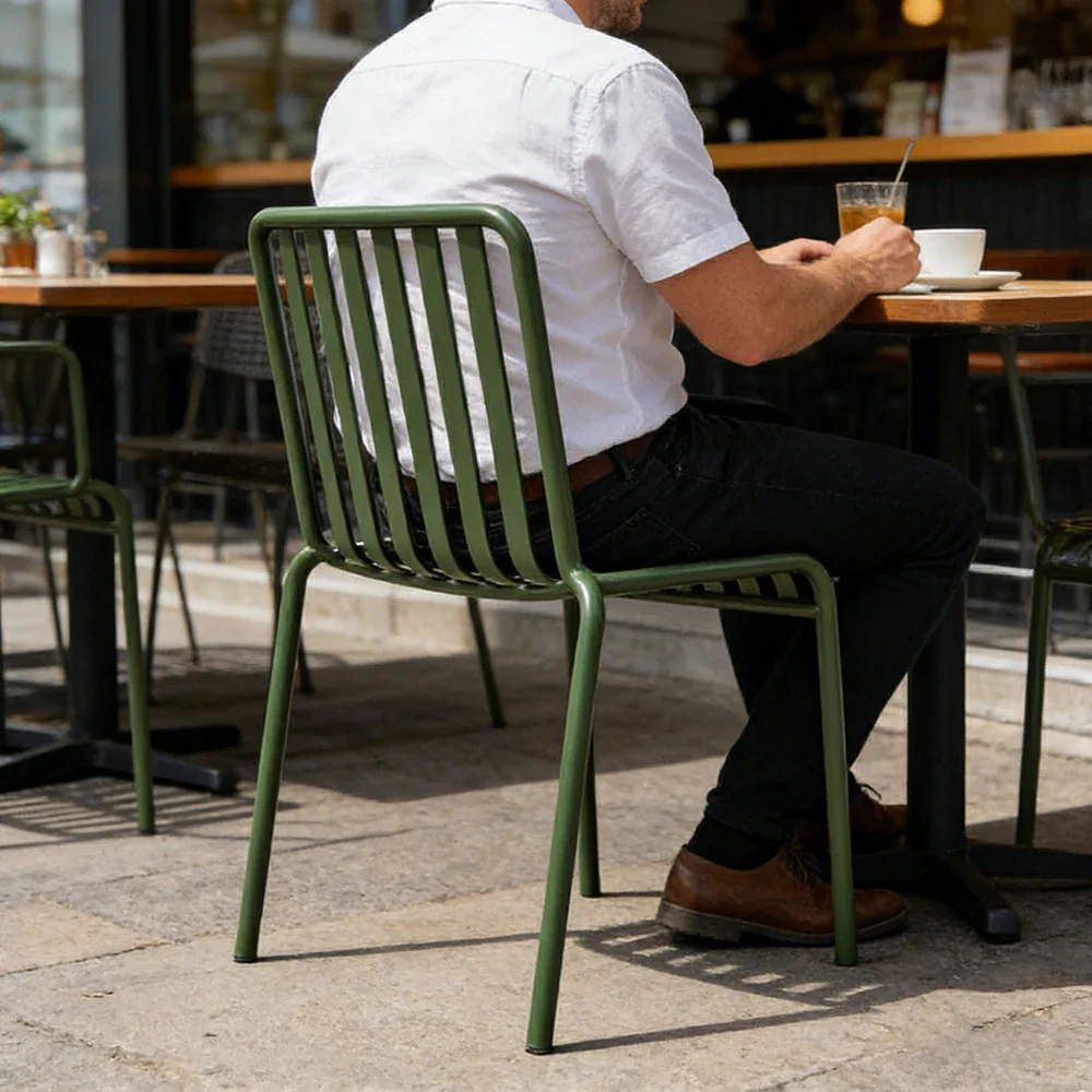 SOLARA Outdoor Iron Table/Bench/Chair/Sofa/Bar Stool - Green - Image 22
