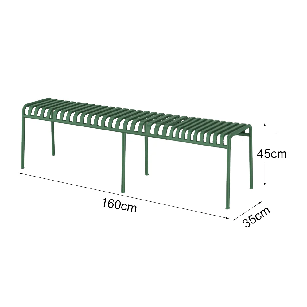 SOLARA Outdoor Iron Table/Bench/Chair/Sofa/Bar Stool - Green - Image 30