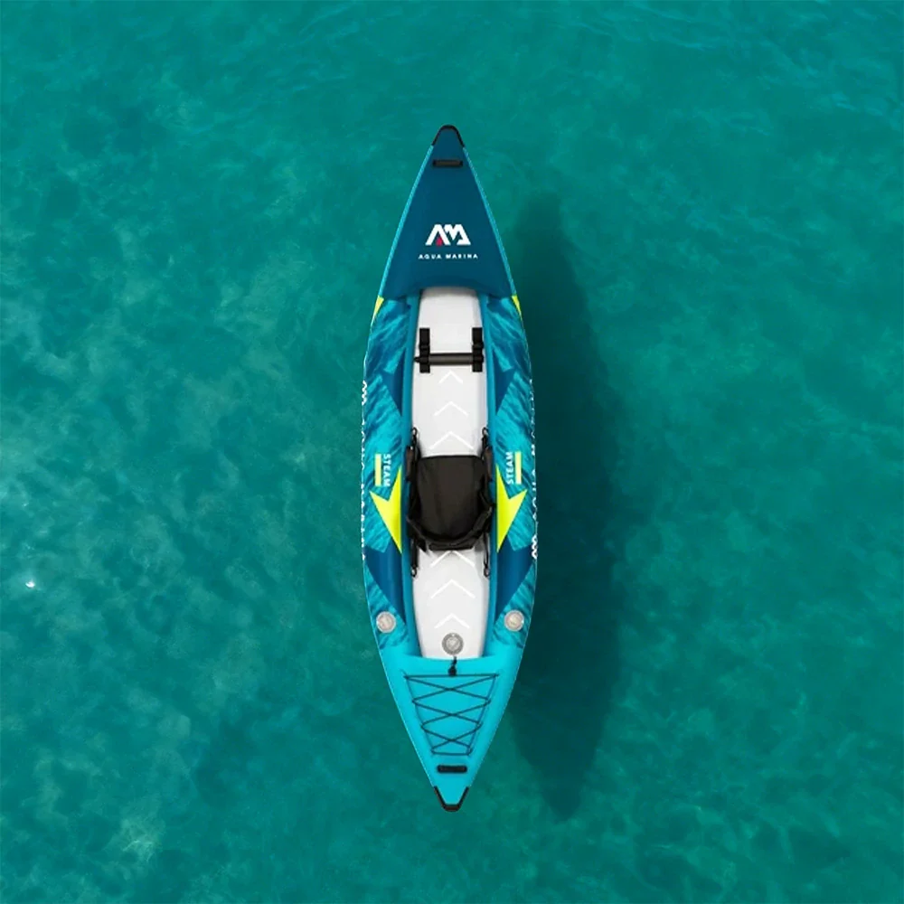 TREKKA 312/412cm Kayak Durable PVC Construction Multi-Chamber Design Splash-Proof Bow Quick-Drain Valve Ideal for Fishing & Recreation - Image 2