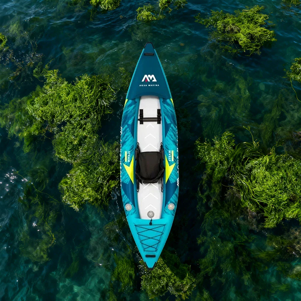 TREKKA 312/412cm Kayak Durable PVC Construction Multi-Chamber Design Splash-Proof Bow Quick-Drain Valve Ideal for Fishing & Recreation - Image 4
