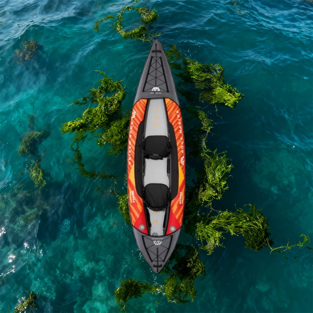 TREKKA 330/390cm Kayak Durable PVC Multi-Chamber Design Splash-Proof Bow Quick-Drain Valve Ideal for Fishing & Recreation - Image 7