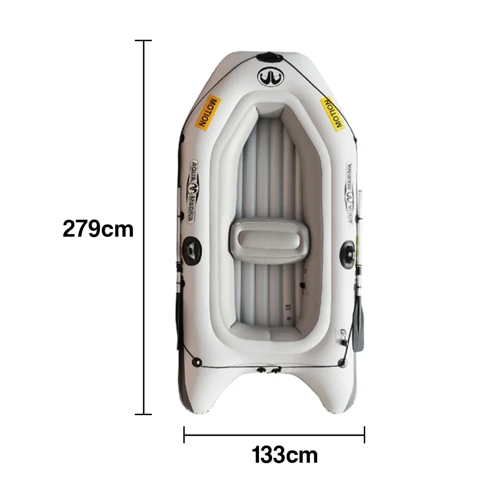 TREKKA 4-Person Kayak Durable PVC Multi-Chamber Design Removable Seat Cushion 279cm Ideal for Fishing & Recreation - Image 5