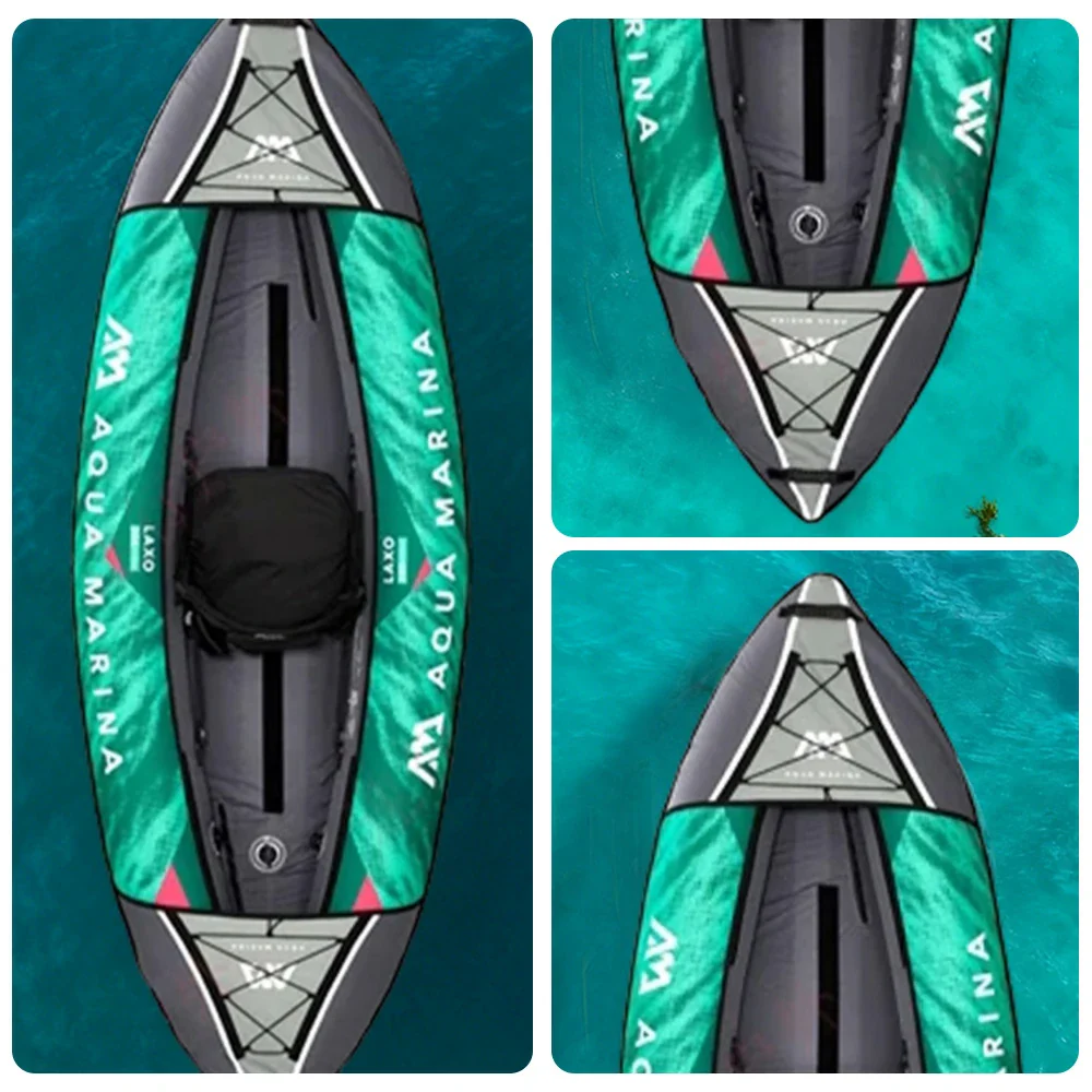 TREKKA 285/320cm Kayak Durable PVC Construction Multi-Chamber Design Removable Seat Cushion Ideal for Fishing & Recreation - Image 3