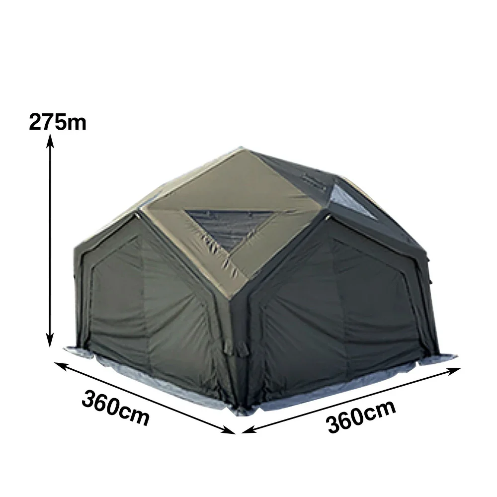 TREKKA 13 Square Meter Hub Station Camping Tent - Multi-Side Expandable Design, Panoramic Mesh Windows, Spacious All-Season Shelter - Army Green - Image 5