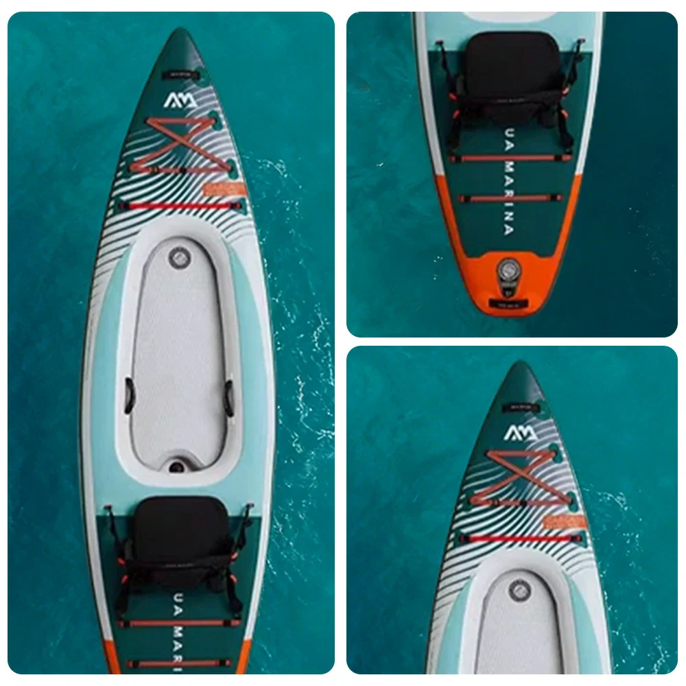 TREKKA 340/402cm Kayak Multi-Chamber Design Durable PVC Removable Seat Cushion Ideal for Fishing & Recreation - Image 3