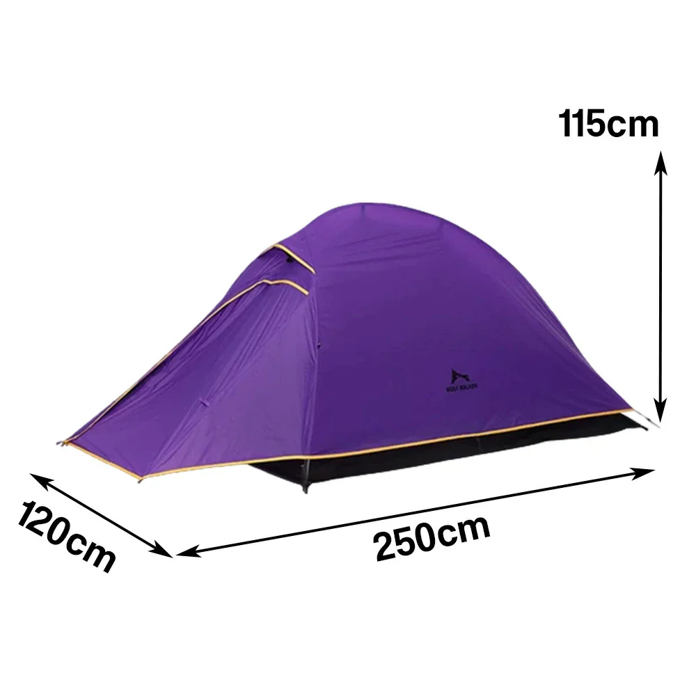 TREKKA Ultralight Silicone-Coated Hiking Camping Tent - Windproof, Waterproof, Compact Backpacking Shelter - Purple - Image 5