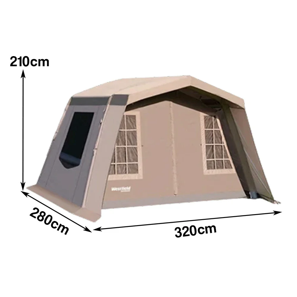 TREKKA Travel Inflatable Camping Tent with 11 Sq. m Spacious Interior - Fast Setup, Includes Air Pump, Lightweight Outdoor Shelter - Grey - Image 5