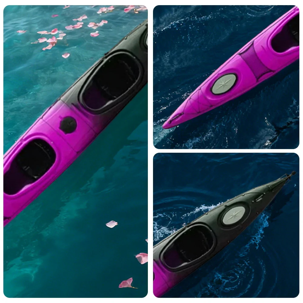 TREKKA 2-Person Inflatable Kayak Eco-Friendly LLDPE Durable Design Adjustable Footrests Ideal for Lakes & Rivers - Blue - Image 3
