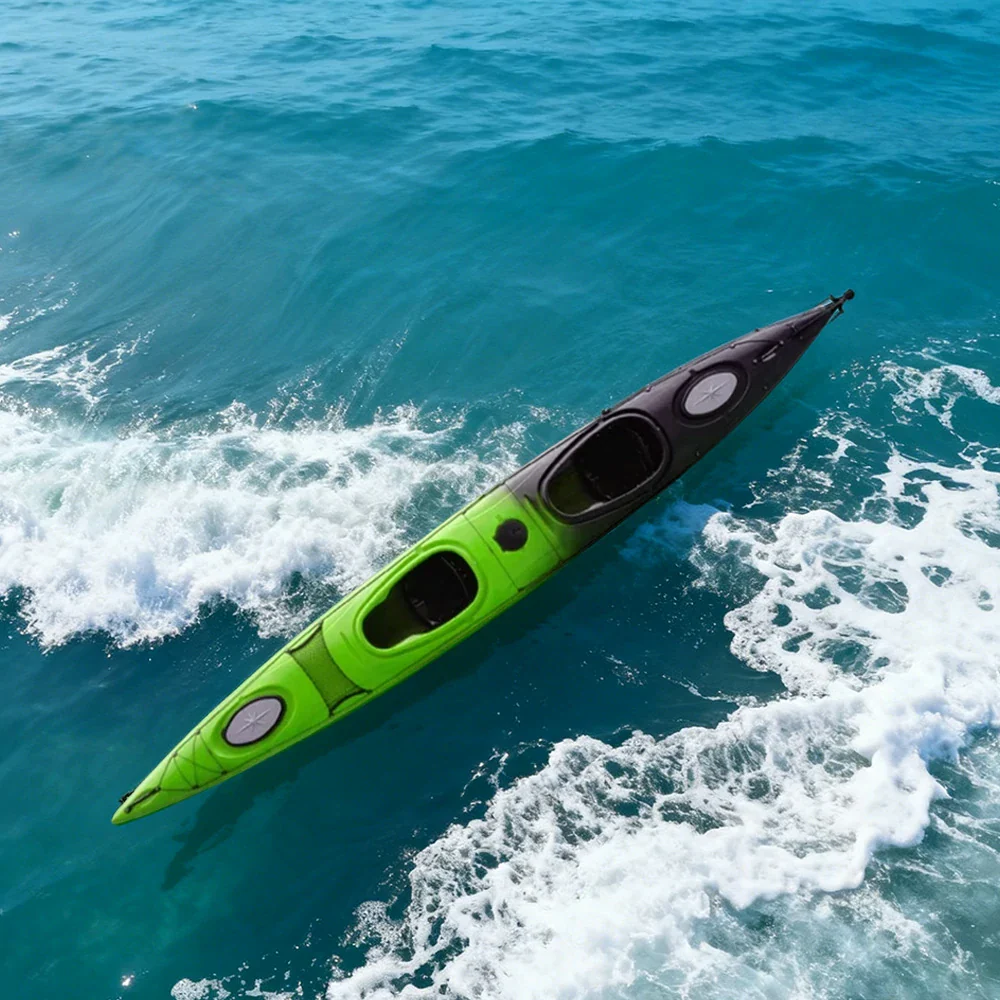 TREKKA 2-Person Inflatable Kayak Eco-Friendly LLDPE Durable Design Adjustable Footrests Ideal for Lakes & Rivers - Green - Image 2