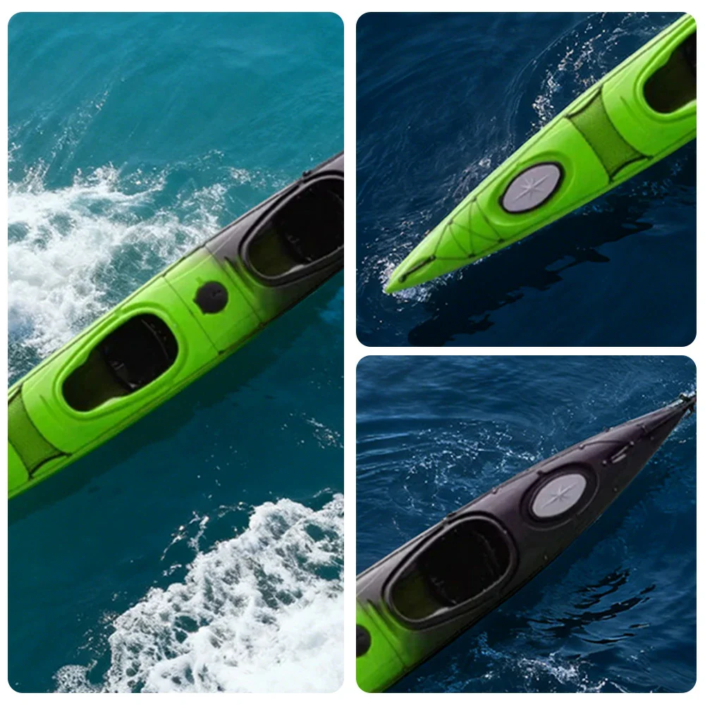 TREKKA 2-Person Inflatable Kayak Eco-Friendly LLDPE Durable Design Adjustable Footrests Ideal for Lakes & Rivers - Green - Image 3