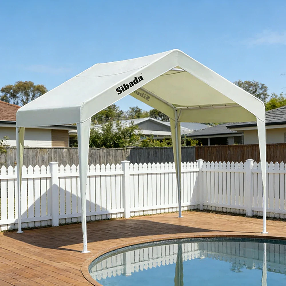 TREKKA Outdoor Pop-Up Gazebo - 3x3m Canopy Only, Reinforced Steel Frame, Waterproof & UV-Resistant Fabric, Wind-Stable Structure, Quick Assembly - Ivory White - Image 2