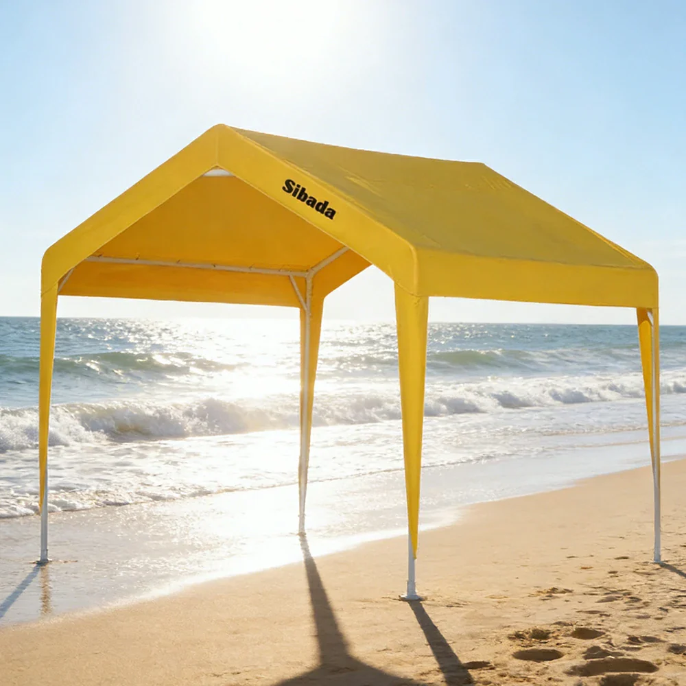 TREKKA Outdoor Pop-Up Gazebo - 3x3m Canopy Only, Reinforced Steel Frame, Waterproof & UV-Resistant Fabric, Wind-Stable Structure, Quick Assembly - Yellow - Image 4