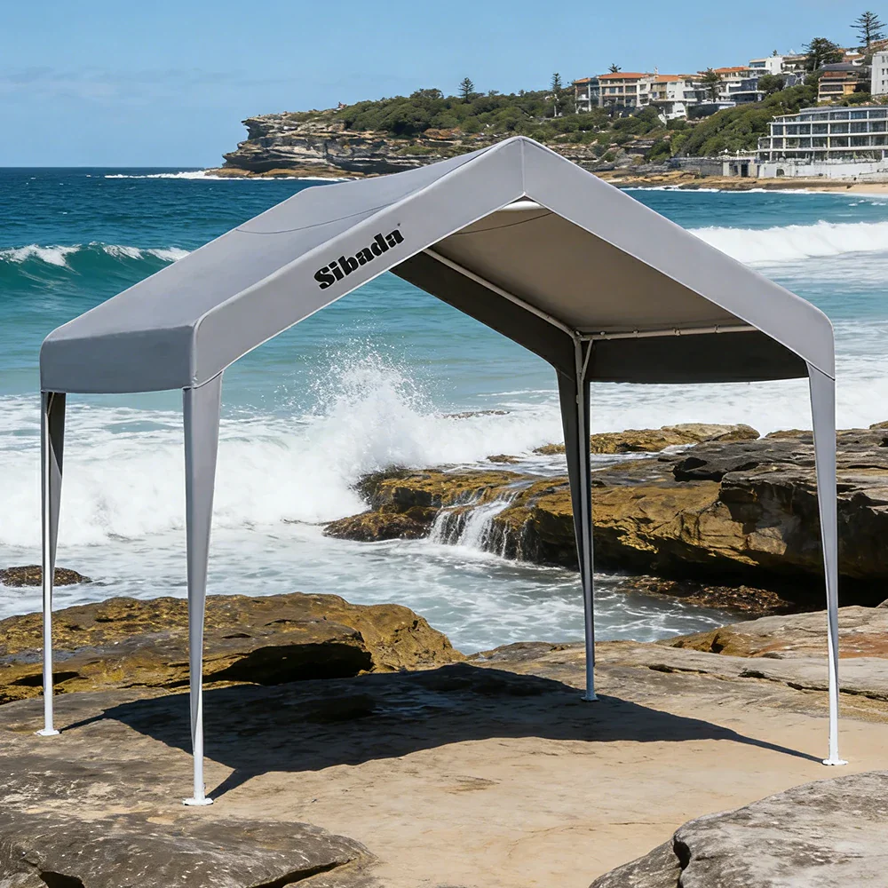 TREKKA Outdoor Pop-Up Gazebo - 3x3m Canopy Only, Reinforced Steel Frame, Waterproof & UV-Resistant Fabric, Wind-Stable Structure, Quick Assembly - Grey - Image 4