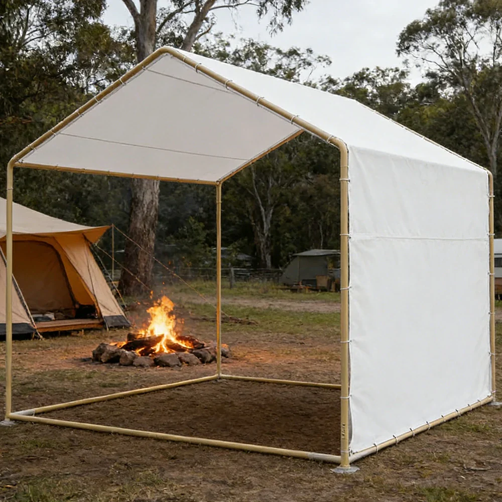 TREKKA Outdoor Pop-Up Gazebo 2/3m Canopy with Reinforced Steel Frame, Waterproof & UV-Resistant Fabric, Wind-Stable Structure, Quick Assembly - White - Image 4