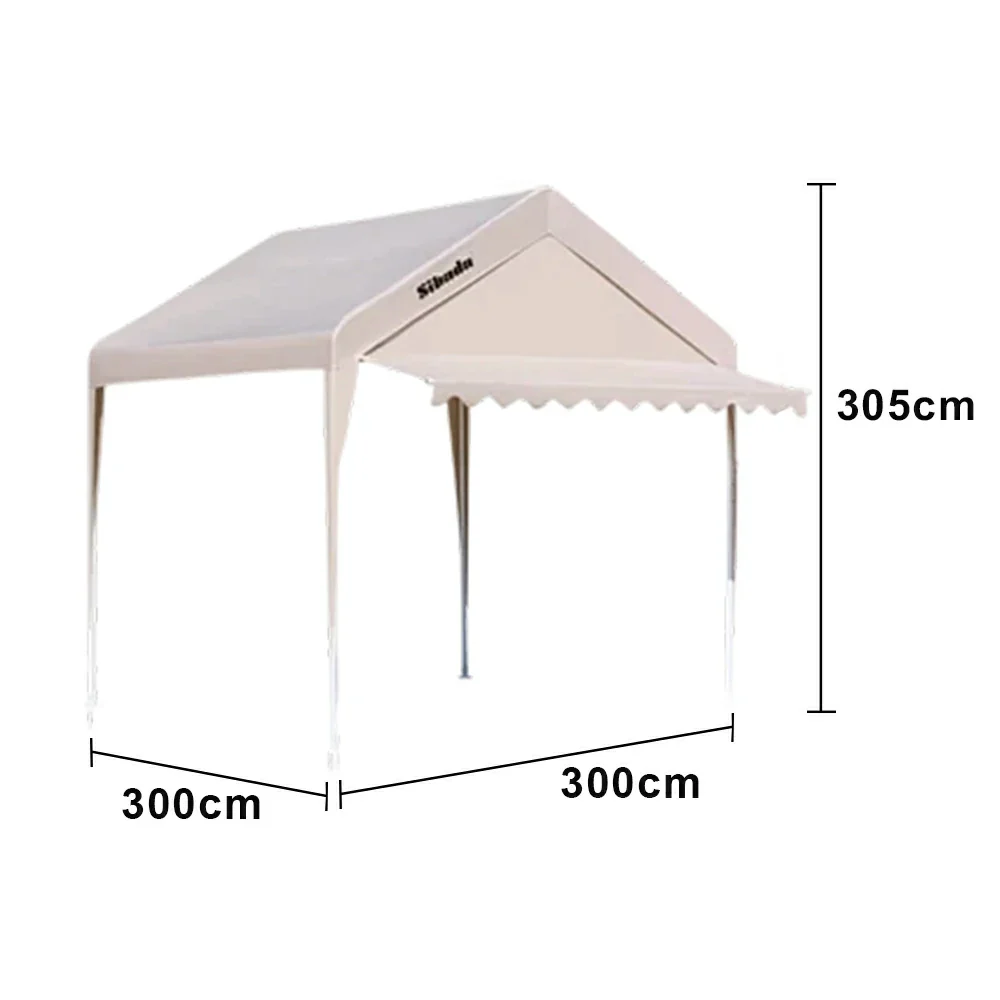 TREKKA Outdoor Pop-Up Gazebo - 3x3m Canopy Only with Wave Edge Awning, Reinforced Steel Frame, Waterproof & UV50+ Fabric, Wind-Stable Structure, Quick Assembly - Beige - Image 5