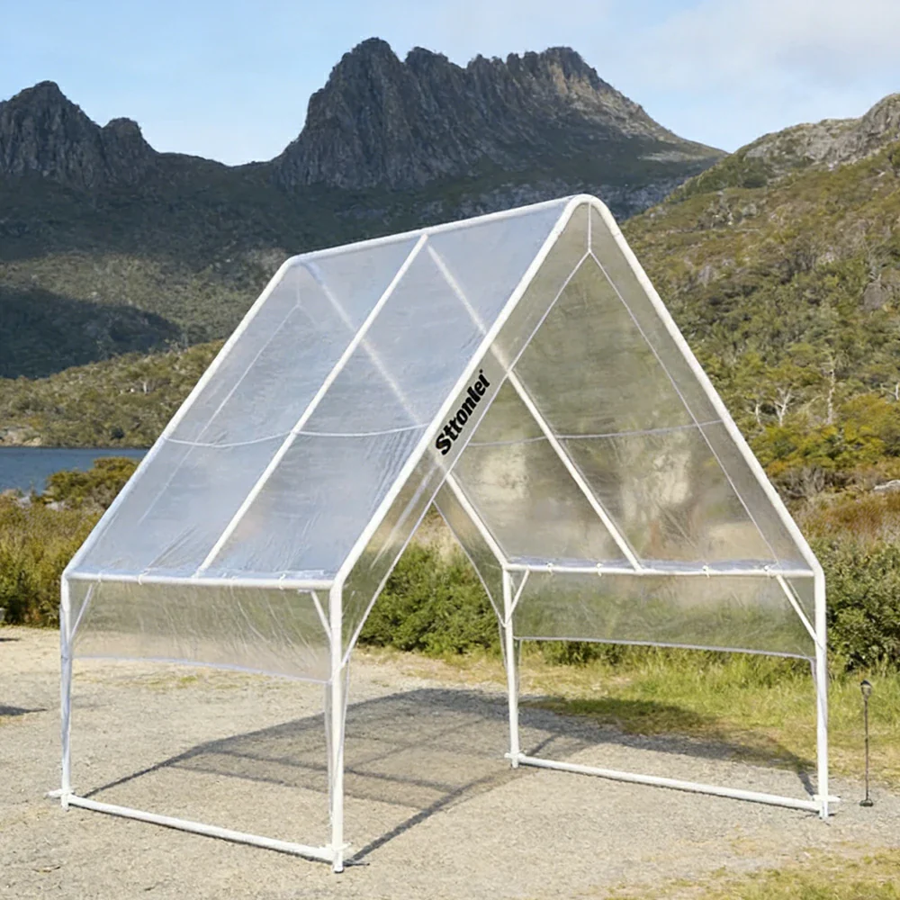 TREKKA Extra-Thick Outdoor Canopy Tent - 3x3m Fully Transparent Cover with Reinforced Steel Frame, Wind-Stable Structure, Waterproof & UV-Resistant Material - Clear - Image 2