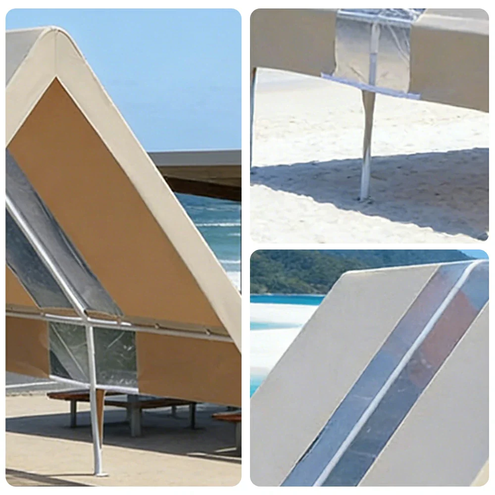 TREKKA Extra-Thick Outdoor Canopy Tent - 3x4m Cover with Single Transparent Panel, Reinforced Steel Frame, Wind-Stable Structure, Waterproof & UV-Resistant Material - Clear - Image 3