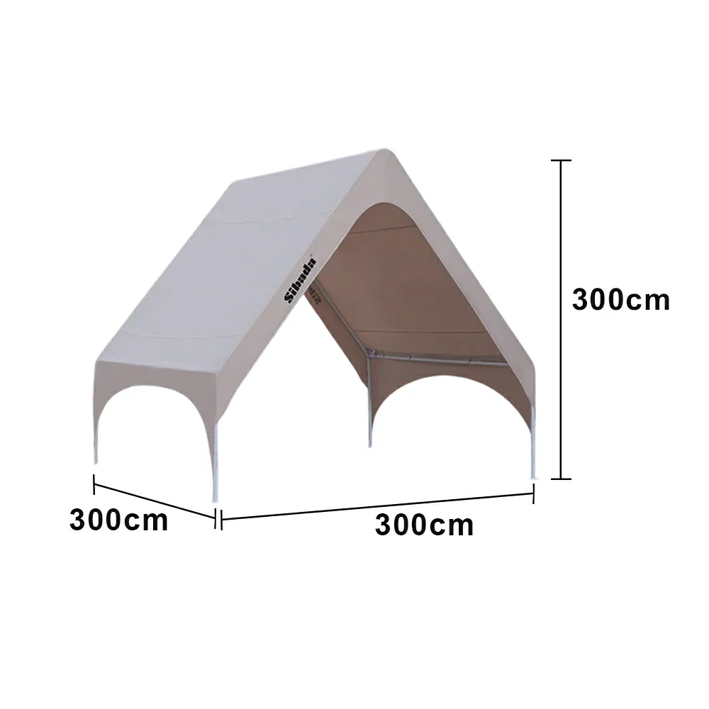 TREKKA Extra-Thick Outdoor Canopy Tent - 3x4m Cover with Dual Transparent Panels, Reinforced Steel Frame, Wind-Stable Structure, Waterproof & UV-Resistant Material - Clear - Image 5