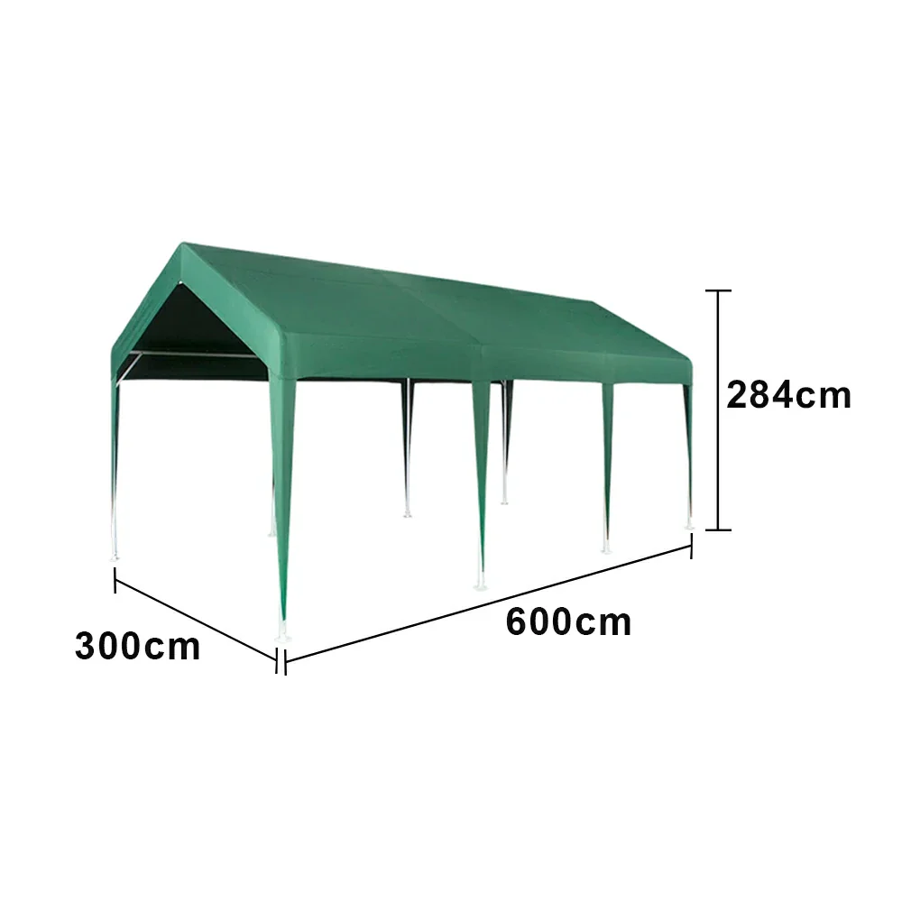 TREKKA Heavy-Duty Outdoor Canopy Tent - 3x6m Large Canopy with Reinforced Steel Frame, Waterproof & UV-Resistant Fabric, Wind-Stable Structure - Army Green - Image 5