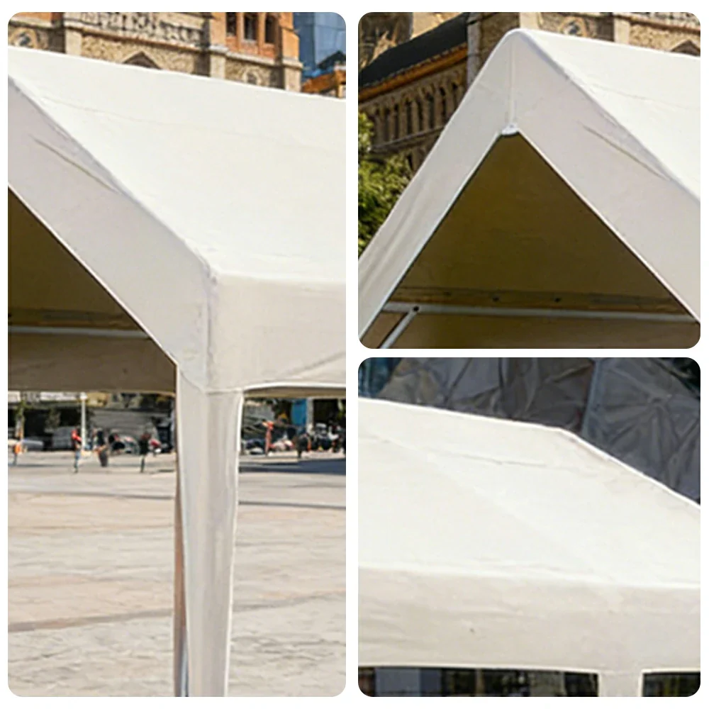TREKKA Heavy-Duty Outdoor Canopy Tent - 3x6m Large Canopy with Reinforced Steel Frame, Waterproof & UV-Resistant Fabric, Wind-Stable Structure - Beige - Image 3