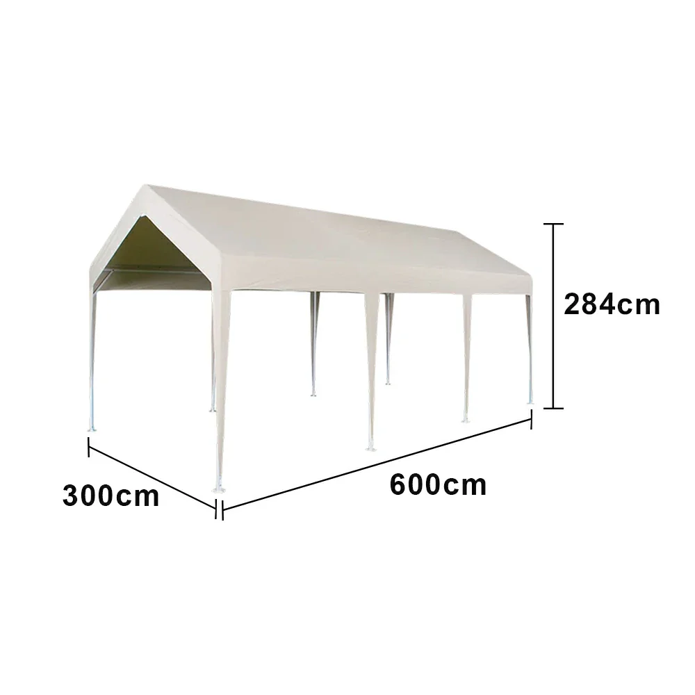 TREKKA Heavy-Duty Outdoor Canopy Tent - 3x6m Large Canopy with Reinforced Steel Frame, Waterproof & UV-Resistant Fabric, Wind-Stable Structure - Beige - Image 5