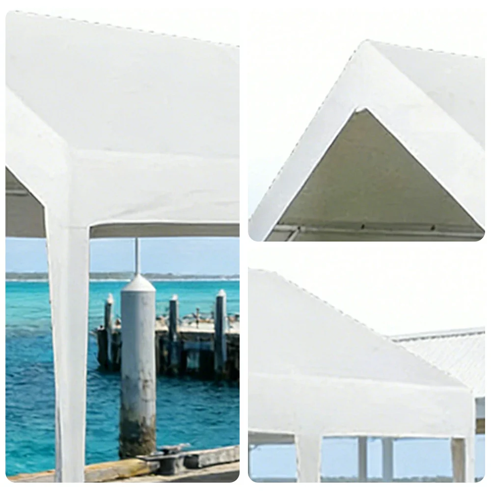 TREKKA Heavy-Duty Outdoor Canopy Tent - 3x6m Large Canopy with Reinforced Steel Frame, Waterproof & UV-Resistant Fabric, Wind-Stable Structure - White - Image 3
