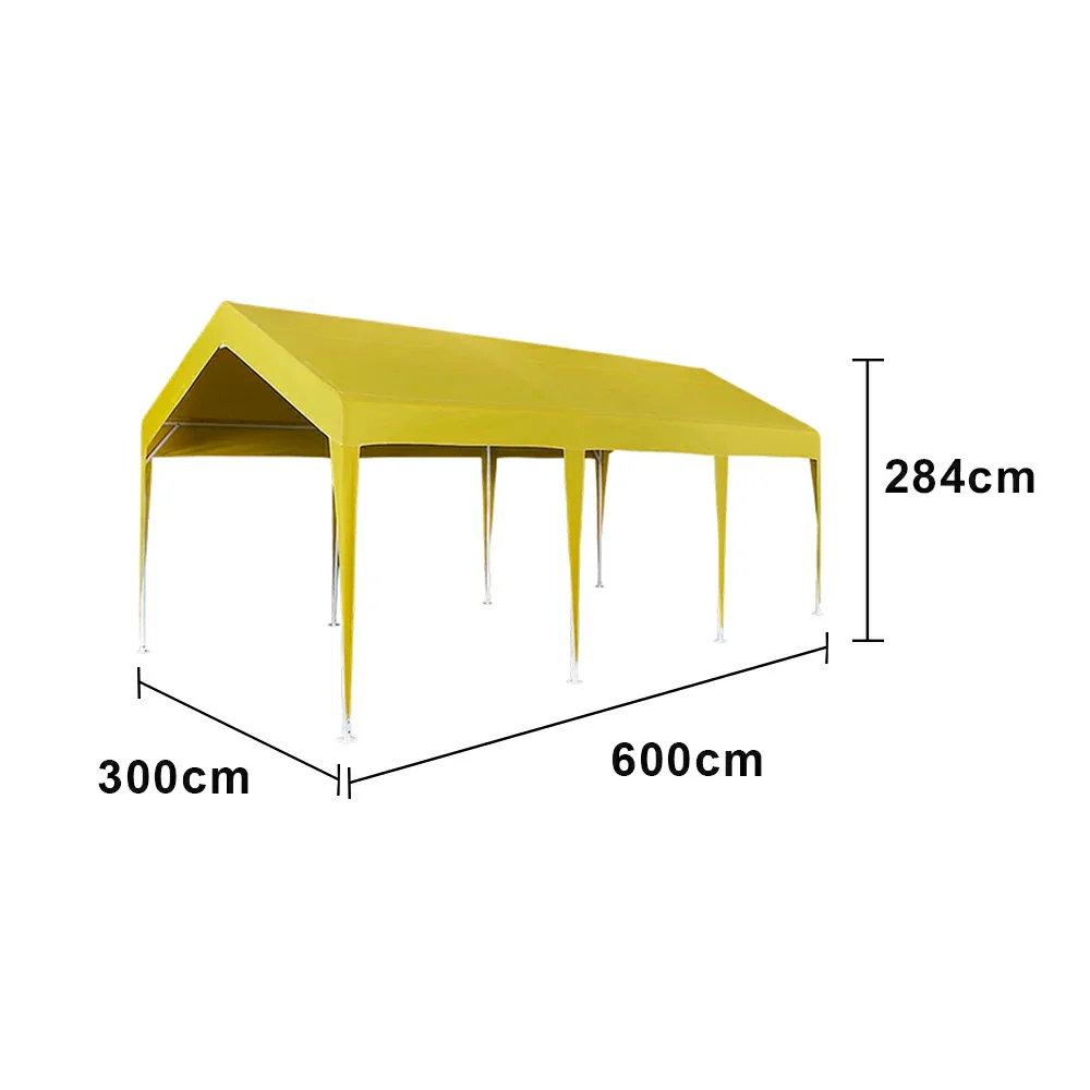 TREKKA Heavy-Duty Outdoor Canopy Tent - 3x6m Large Canopy with Reinforced Steel Frame, Waterproof & UV-Resistant Fabric, Wind-Stable Structure - Orange - Image 5