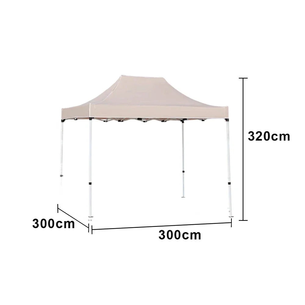 TREKKA Outdoor Pop-Up Canopy - 2/3m Square Canopy with Reinforced Steel Frame, Waterproof & UV-Resistant Fabric, Wind-Stable Structure - Beige - Image 6
