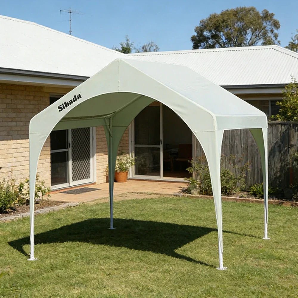 TREKKA Outdoor Arch Canopy Gazebo - 3x3m Canopy Only with Reinforced Steel Frame, Waterproof & UV-Resistant Fabric, Wind-Stable Structure - Green - Image 3