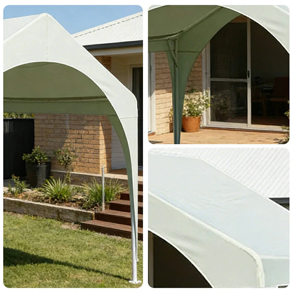 TREKKA Outdoor Arch Canopy Gazebo - 3x3m Canopy Only with Reinforced Steel Frame, Waterproof & UV-Resistant Fabric, Wind-Stable Structure - Green - Image 4