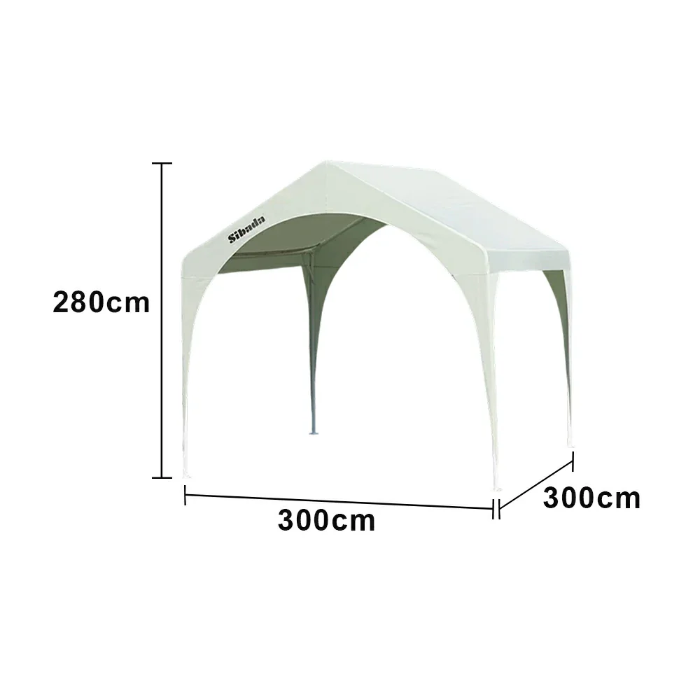 TREKKA Outdoor Arch Canopy Gazebo - 3x3m Canopy Only with Reinforced Steel Frame, Waterproof & UV-Resistant Fabric, Wind-Stable Structure - Green - Image 5