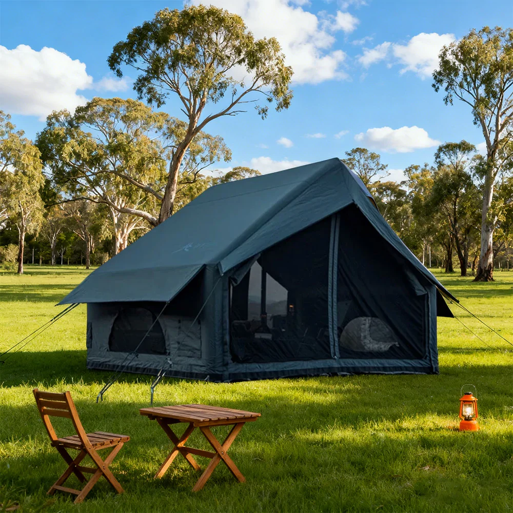TREKKA Single Camping Tent No-Extension Design - Waterproof, Windproof, Spacious Interior, Quick Setup for Outdoor Adventures - Grey - Image 4
