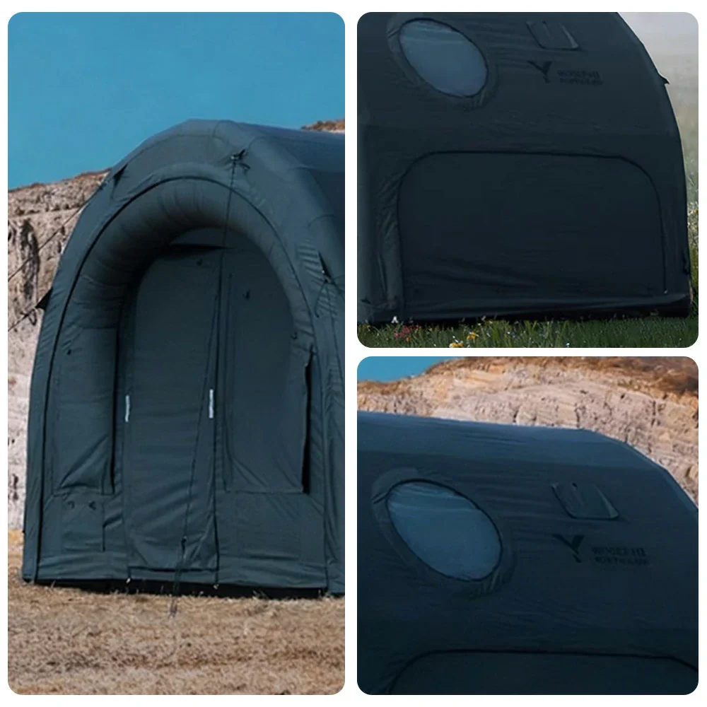 TREKKA Wormhole Inflatable Camping Tent - Windproof, Waterproof, Spacious Interior, Quick Setup for All-Season Outdoor Use - Shadow Grey - Image 3