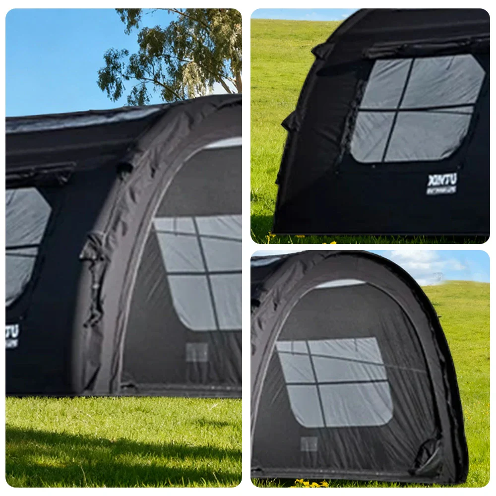 TREKKA Modular Inflatable Camping Tent for 2–3 People - All-Season Design, Extra-Stable Structure, Ideal for Autumn & Winter Camping - Black - Image 3